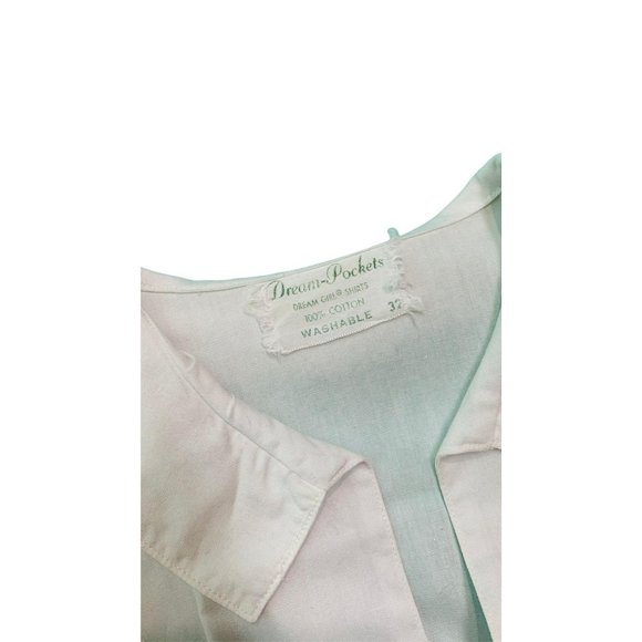 Vintage 60s Novelty Blouse Womens Small Printed Dream Pockets Girl Shirts - Picture 7 of 10